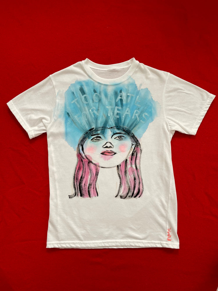 Hand-Painted T-Shirt - Too Late For Tears (Small)
